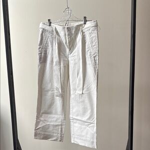 LOFT White Wide-Leg Pants